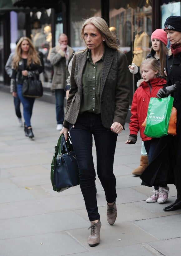 Sheryl et son fils Regan après un déjeuner avec son ex-mari Paul Gascoigne à Londres, le 25 mas 2013