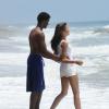 Zendaya Coleman, accompagnée de Traver Jackson, profite du soleil californien sur une plage de Malibu, le mardi 9 juillet 2013.