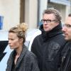 Denis Brogniart et sa femme Hortense aux obsèques de Gérald Babin en avril 2013