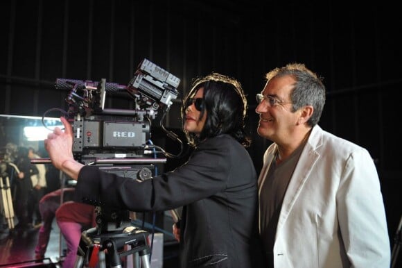 Michael Jackson et Kenny Ortega lors des répétitions de This Is It, à Los Angeles, le 5 juin 2009.