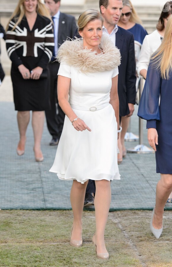 Sophie de Wessex le 11 juillet 2013 au gala du premier jour du Coronation Festival organisé à Buckingham Palace par la Royal Warrants Holders Association à l'occasion des 60 ans du couronnement d'Elizabeth II.