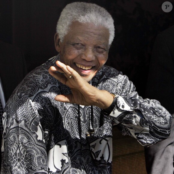 Nelson Mandela le 20 août 2008 au Cap en Afrique du Sud.