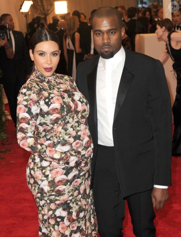 Kim Kardashian et Kanye West à la soirée Punk: Chaos to Couture' Costume Institute Benefit Met Gala, à New York, le 6 mai 2013.