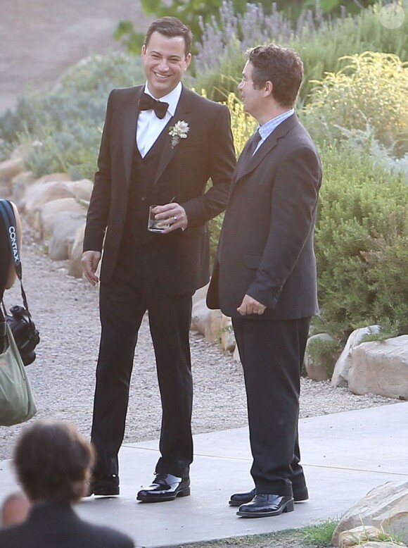 Mariage de Jimmy Kimmel et Molly McNearney à Ojai, le 13 juillet 2013. Ici on peut voir le marié.