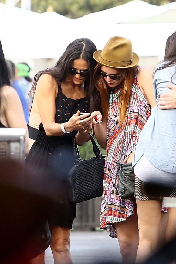 Demi Moore avec sa fille Rumer au festival The Lot Party L.A à Los Angeles, le 14 juillet 2013.