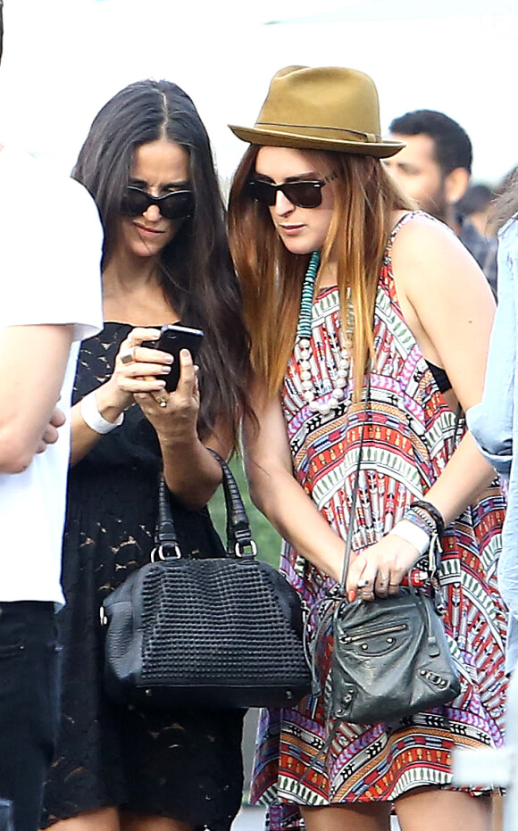Demi Moore et sa fille au festival The Lot Party L.A à Los Angeles, le 14 juillet 2013.