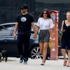 Jake Gyllenhaal avec sa chérie Alyssa Miller, mais aussi avec sa mère Naomi Foner à New York le 14 juillet 2013