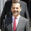 Le prince Felipe d'Espagne en audience à la Zarzuela à Madrid le 15 juillet 2013