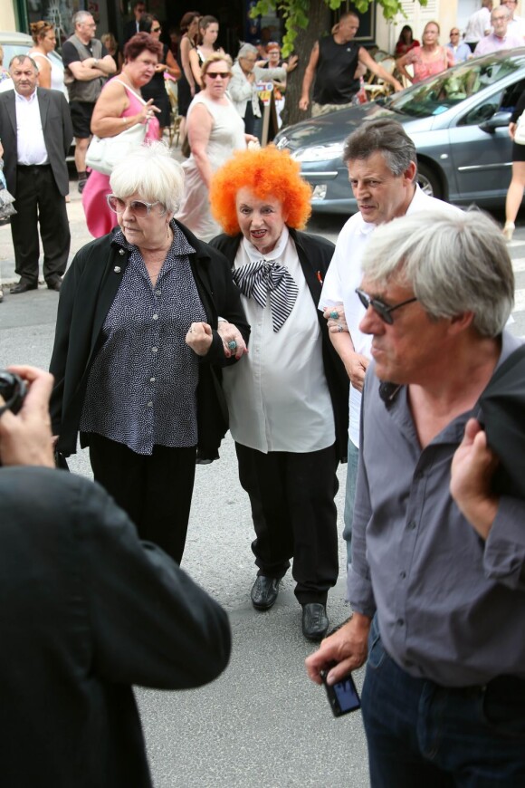 Yvette Horner aux obsèques d'André Verchuren à Chantilly le 17 juillet 2013.