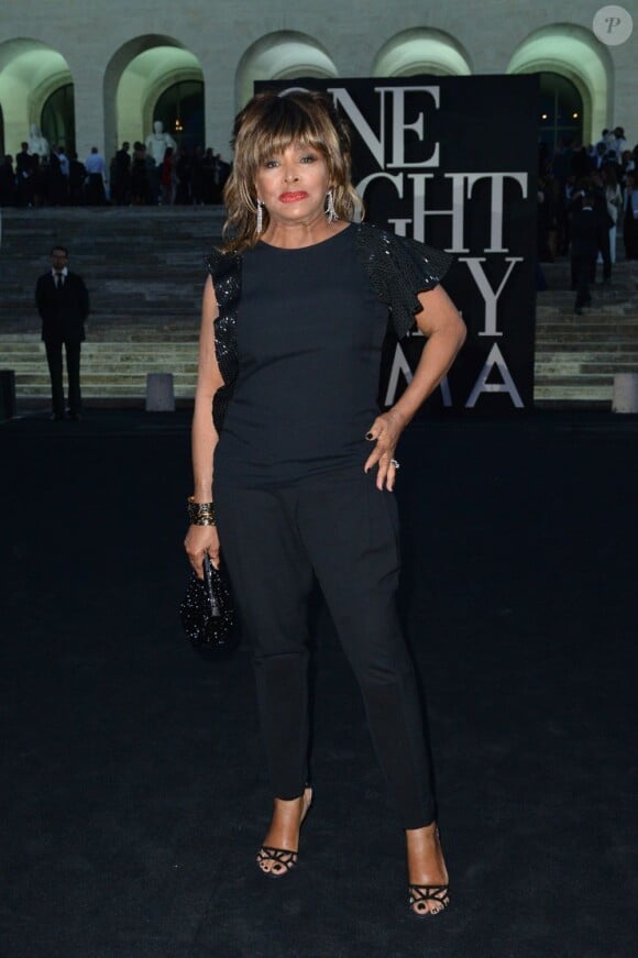 Tina Turner à la soirée Giorgio Armani "One night Only Roma" à Rome, le 5 juin 2013.