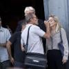 Sharon Stone sur le tournage du film Un ragazzo d'oro à Rome, le 18 juillet 2013.