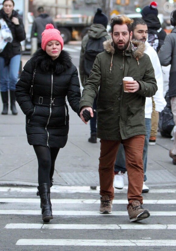 Rose McGowan et son boyfriend Davey Detail à New York le 21 décembre 2012.