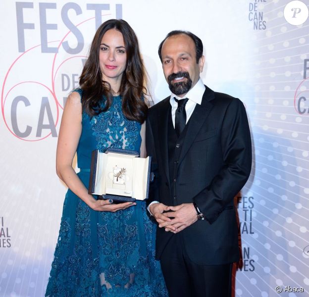 Bérénice Bejo et le réalisateur iranien Asghar Farhadi lors de la cérémonie de clôture du Festival de Cannes 2013