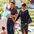 Halle Berry enceinte, son mari Olivier Martinez et sa fille Nahla se rendent au cinéma pour voir le film Turbo à Century City, le 24 juillet 2013.