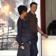 Halle Berry enceinte, son mari Olivier Martinez et sa fille Nahla se rendent au cinéma voir le film Turbo à Century City, le 24 juillet 2013.