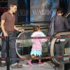 Halle Berry enceinte, son mari Olivier Martinez et sa fille Nahla à Century City, le 24 juillet 2013.