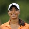 Cheyenne Woods, large sourire lors du premier jour du ISPS Handa Ladies European Masters au Buckinghamshire Golf Course de Denham le 26 juillet 2013