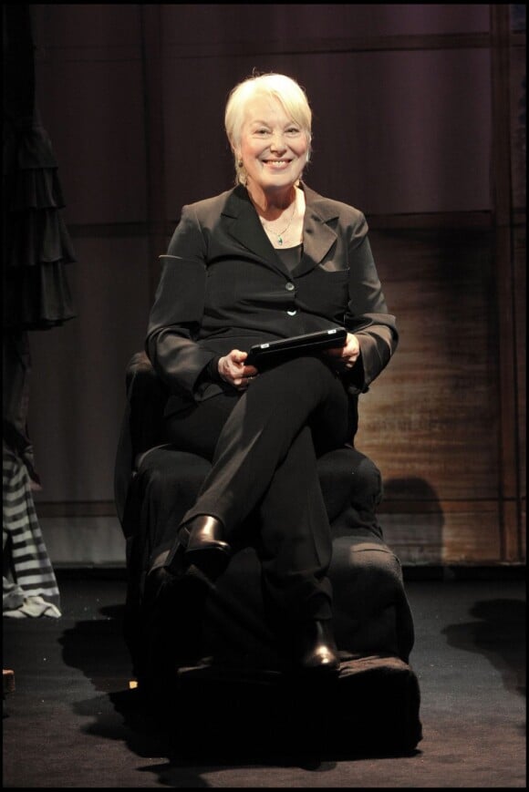 Bernadette Lafont au théâtre pour le filage de la pièce L'Amour, la mort, les fringues le 6 janvier 2011