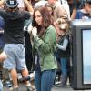 Megan Fox sur le tournage du film "TMNT" à New York, le 22 juillet 2013.