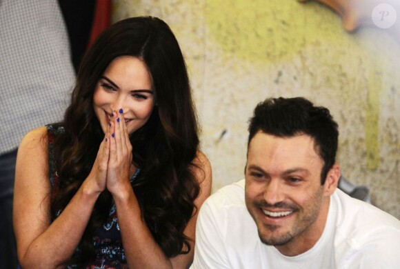 Brian Austin Green et Megan Fox à Sao Paulo, le 9 février 2013.