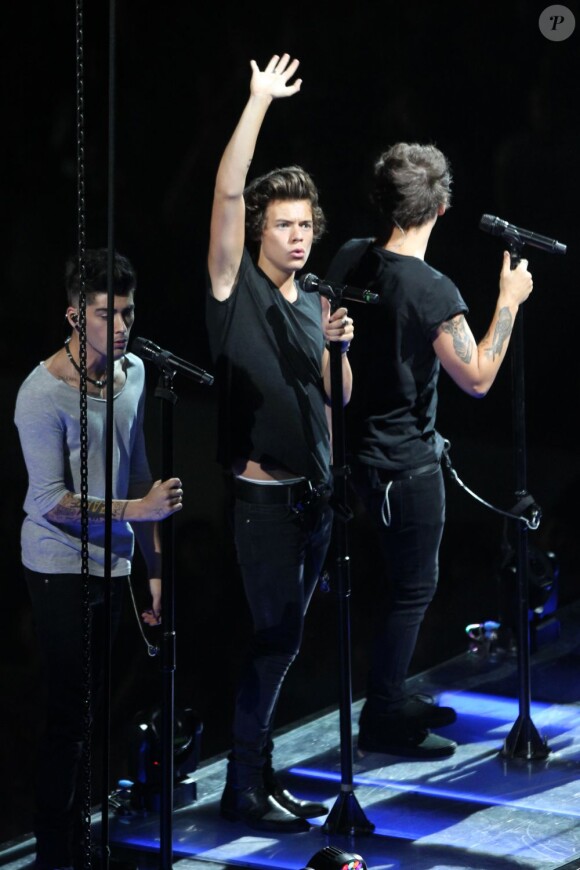 Harry Styles et le groupe One Direction au Verizon Center de Washington, le 23 juin 2013.