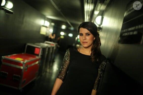 Exclusif - Karine Ferri - Backstage et coulisses lors de l'événement "2000 femmes chantent contre le cancer" à l'Olympia à Paris, le 7 mars 2013.