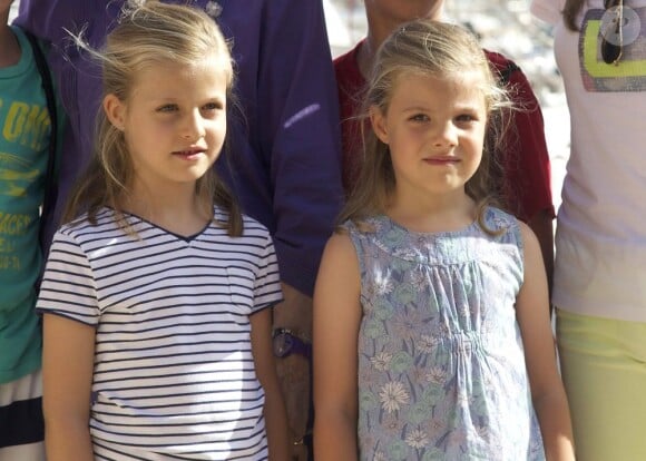 Les princesses Leonor et Sofia à Majorque, Espagne, le 2 août 2013.