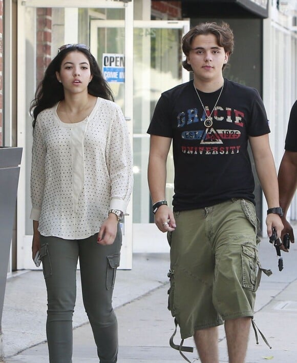 Prince Jackson et sa girlfriend Remi Alfalah dans les rues de Beverly Hills, le 3 août 2013.