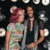Katy Perry et Russell Brand lors des 28e MTV Video Music Awards au Nokia Theatre de Los Angeles, le 28 août 2011.
