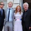Bill Nighy, Domhnall Gleeson, Rachel McAdams et Richard Curtis à la première du film Il était temps (About Time) à Londres, le 8 août 2013.