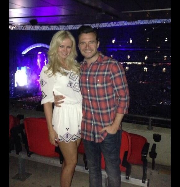 Shane Filan et sa femme Gillian au concert de Robbie Williams, le 6 juillet 2013.