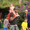 David Beckham et une partie de sa petite famille au parc Legoland de Carlsbad en Californie le 6 août 2013