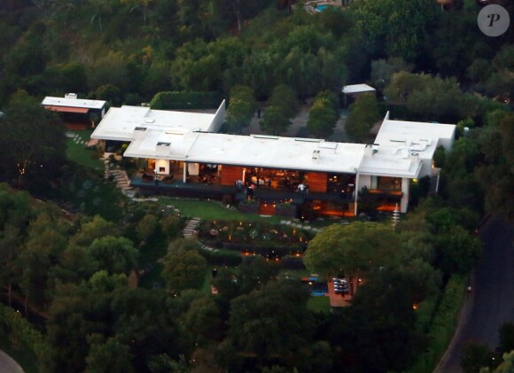 Justin Theroux a fêté ses 42 ans à l'occasion d'une fête organisée dans son manoir à Bel-Air, le 10 août 2013.