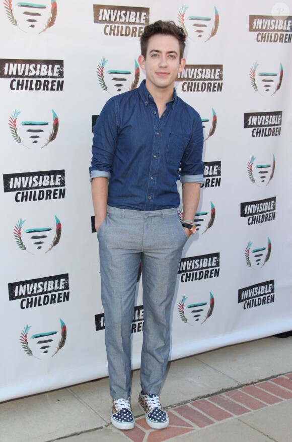 Kevin McHale de Glee à la soirée caritative pour l'association "The Invisible Children's" à Westwood, le 10 août 2013. 