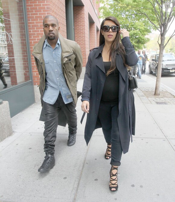 Kim Kardashian et Kanye West à New York, le 6 mai 2013.