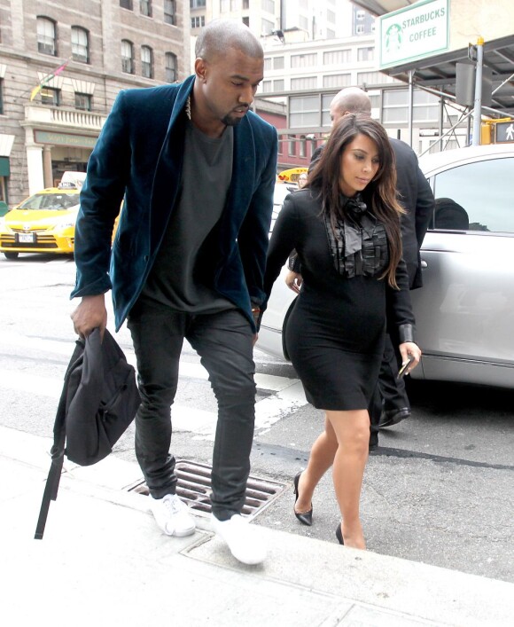 Kim Kardashian et Kanye West à New York, le 23 avril 2013.