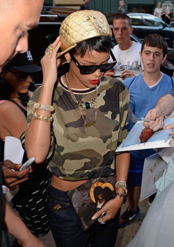Rihanna à New York, le 14 aout 2013.