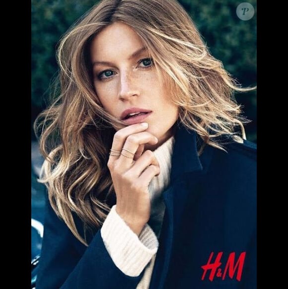 Gisele Bündchen, ravissante égérie automnale pour H&M. Campagne publicitaire automne-hiver 2013.