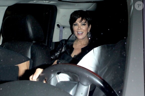 Kris Jenner arrive à l'anniversaire de sa fille Kylie à Los Angeles, le 17 août 2013.