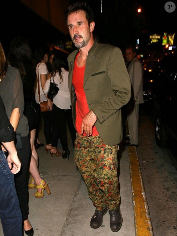 David Arquette à la sortie d'un club à Hollywood, le 17 août 2013.