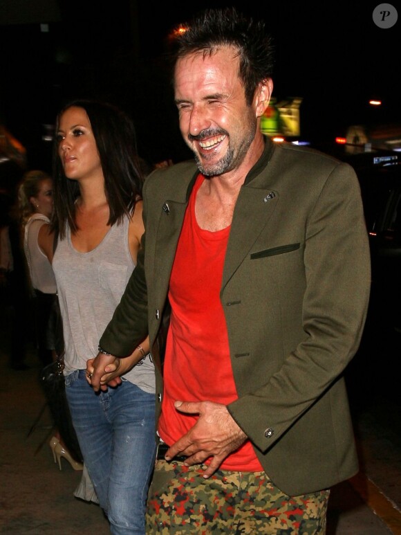 David Arquette à la sortie d'un club à Hollywood, le 17 août 2013.