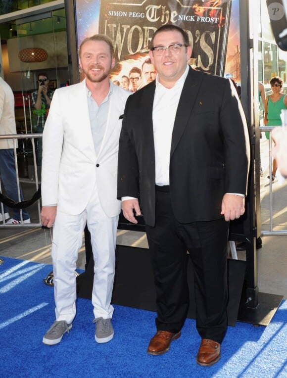 Simon Pegg et Nick Frost à la première du film Le Dernier pub avant la fin du monde (The World's End) à Los Angeles, le 21 août 2013.