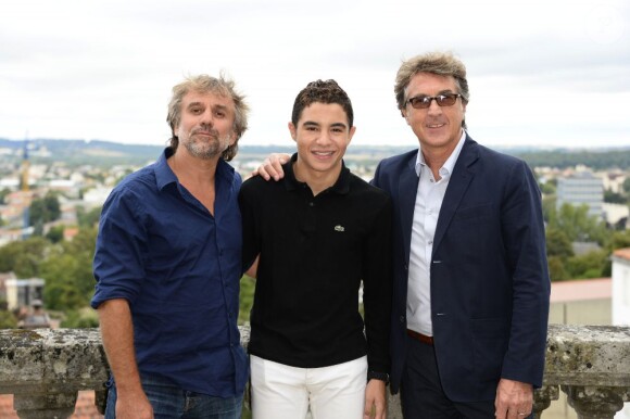 Christophe Offenstein, Samy Seghir et François Cluzet au 6e Festival du Film Francophone d'Angoulême, pour la présentation du film En solitaire, le 25 août 2013.