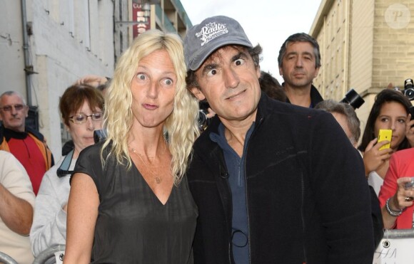 L'actrice Sandrine Kiberlain et Albert Dupontel au 6e Festival du Film Francophone d'Angoulême, pour Neuf mois ferme, le 25 août 2013.