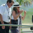 Jennifer Aniston et Justin Theroux au Mexique, le 25 août 2013.