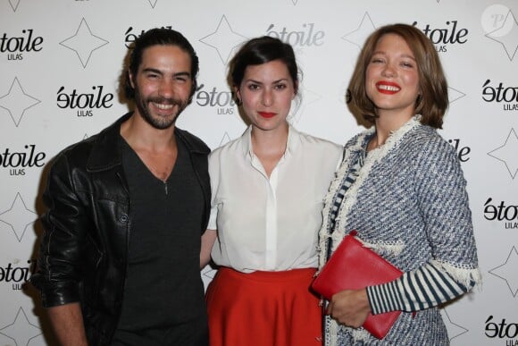 Tahar Rahim, Rebecca Zlotowski et Léa Seydoux à la première de Grand Central à Paris, le 27 août 2013.