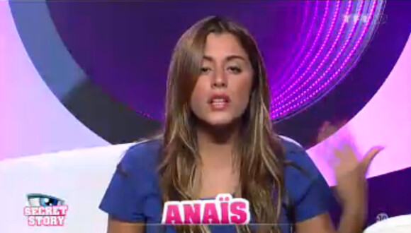 Anaïs dans la quotidienne de Secret Story 7 sur TF1 le mercredi 28 août 2013