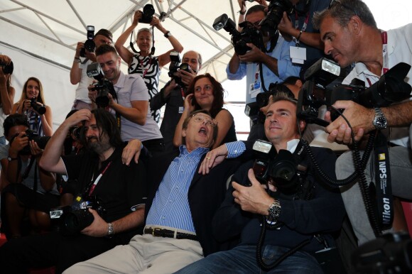 William Friedkin s'éclate au photocall du Convoi de la peur à la 70e Mostra de Venise, le 29 août 2013.