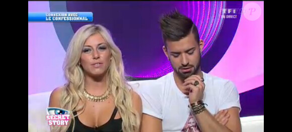 Stéphanie et Vincent s'entretiennent avec Benjamin Castaldi depuis le confessionnal (hebdo Secret Story 7 du vendredi 30 août 2013)