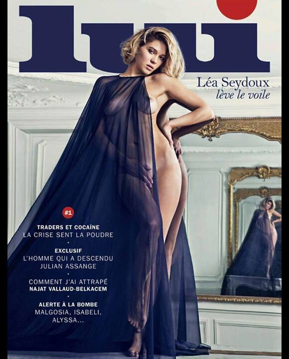 Le premier nouveau numéro du magazine Lui depuis son relancement, avec Léa Seydoux nue en couverture
